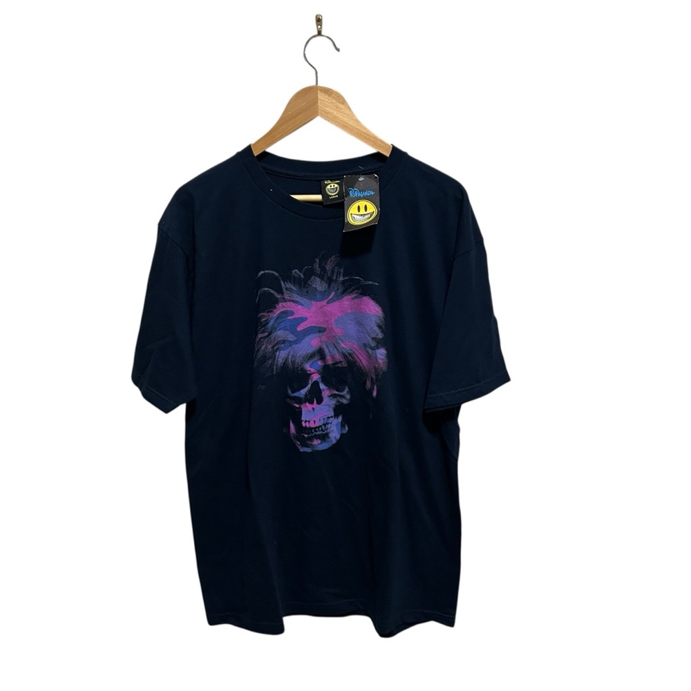 Ron English Andy Warhol pop art skull logo graffiti tee